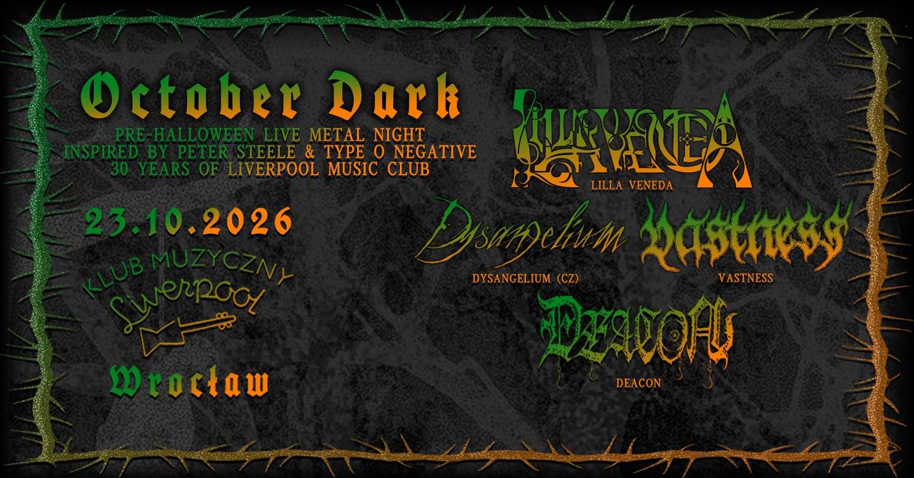 October Dark Pre-Halloween Live Metal Night 2026