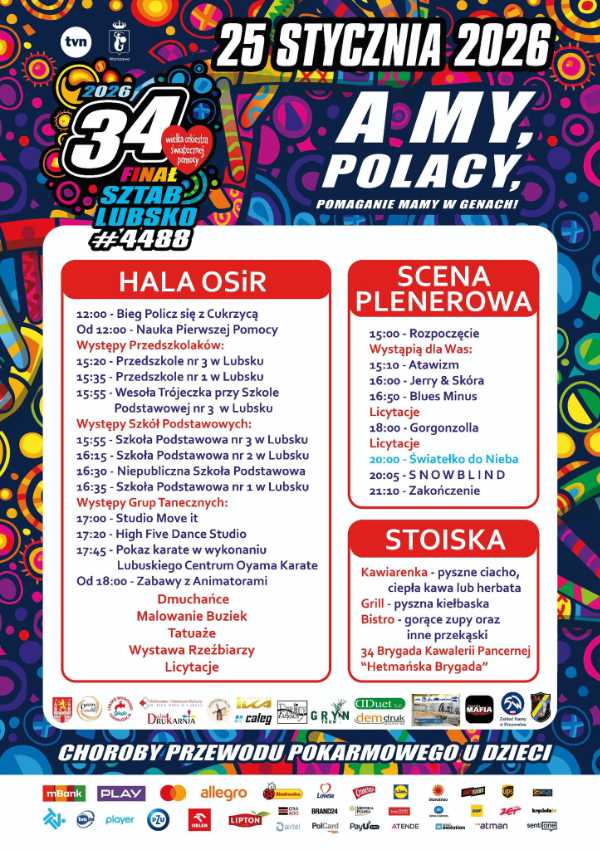34. Finał WOŚP w Lubsku program