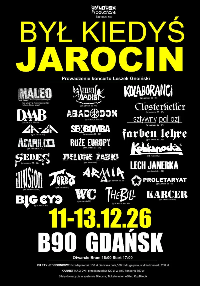 Był kiedyś Jarocin 2026 Gdańsk plakat
