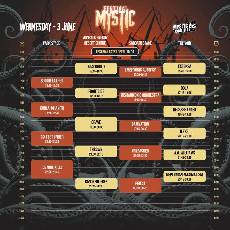 Road to Mystic 2026 rozpiska środa