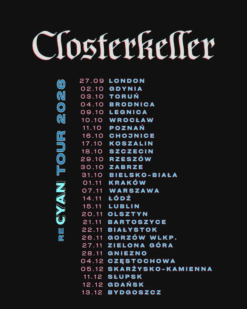 reCyan trasa koncertowa Closterkeller